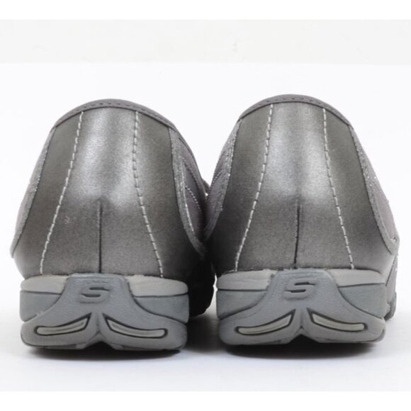Skechers Speedsters Grey Leather Women's 10 Mary Jane Hook & Loop Slip On Flats - Picture 5 of 8